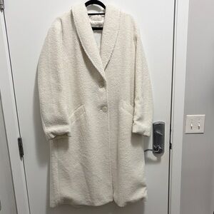 Splendid Cream Teddy Coat with Shawl Collar